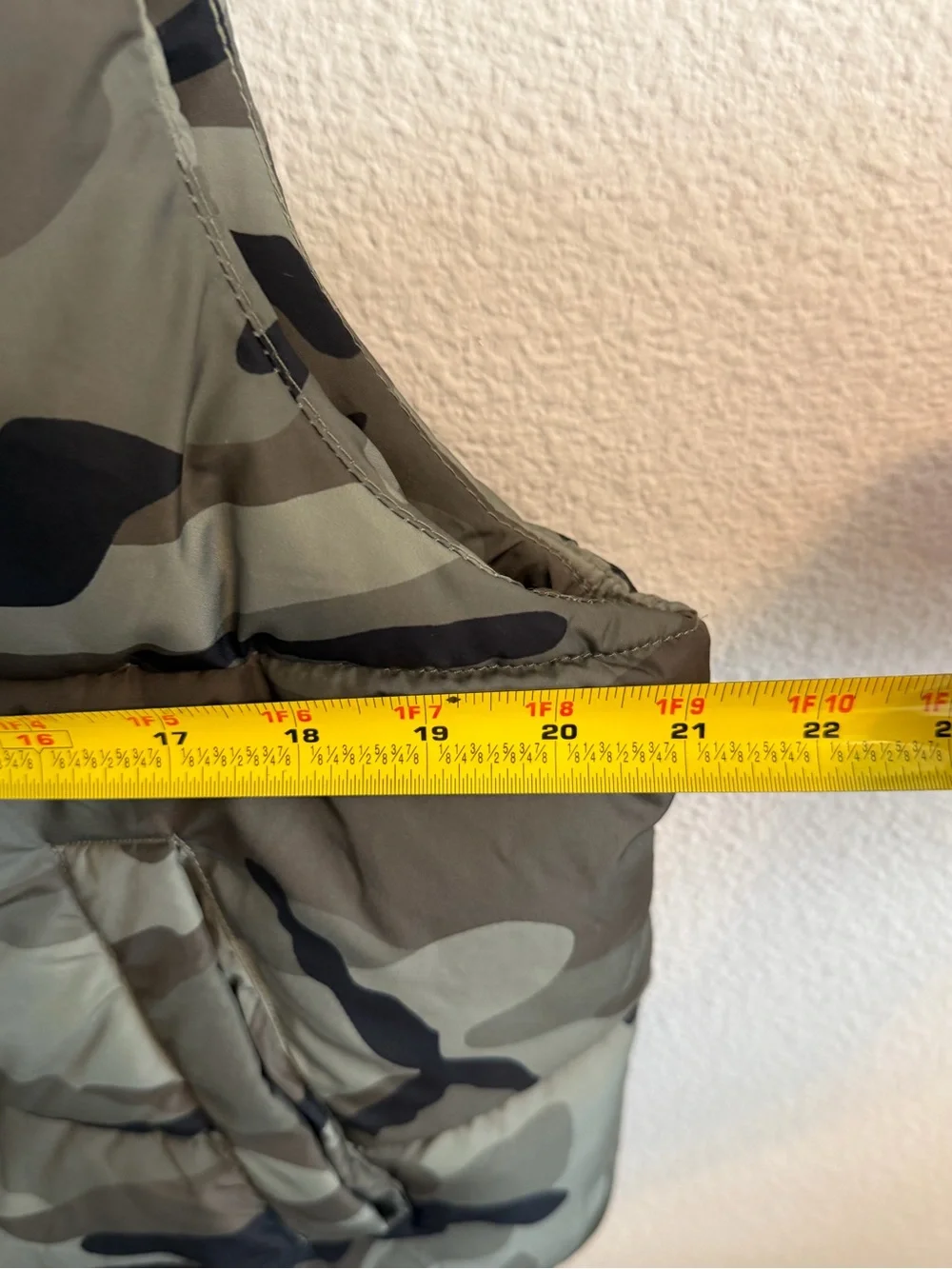 No Boundaries Olive Green Camo Puffer Vest